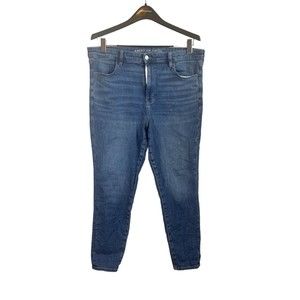 American Eagle Super Stretch High Rise Jegging Skinny JEANS Denim Pants Size 16